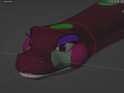 Snake Low-poly 3D model get