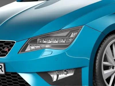 Seat Leon SC 2014 3-door 3D model