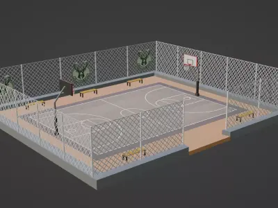 Basketball Stadium - Milwaukee Bucks Low-poly 3D model