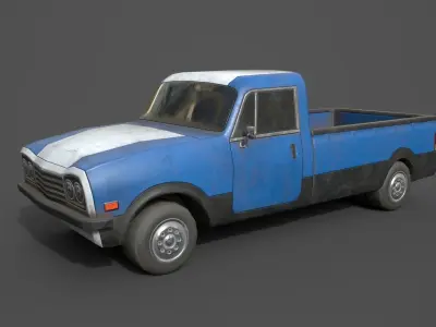 Generic PickUp Blue Low-poly 3D model