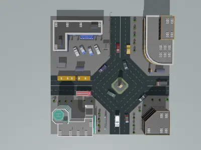 circular motion Low-poly 3D model