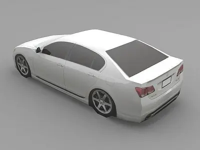 Lexus GS430 Low-poly 3D model