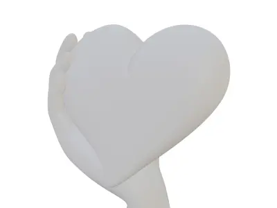 Hand Holding Heart 3D print model
