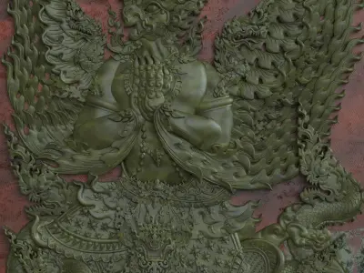The Narayana affix Garuda In Door or Windows For CNC 3D print model