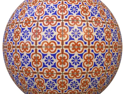 tile patterned 91-seamless-4k-pbr  3D model