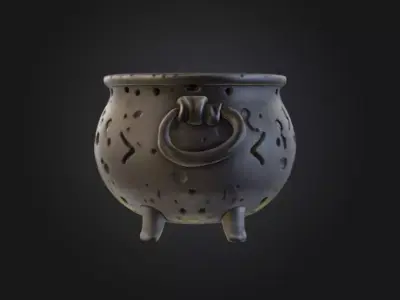 Cauldron of Mysteries Low-poly 3D model