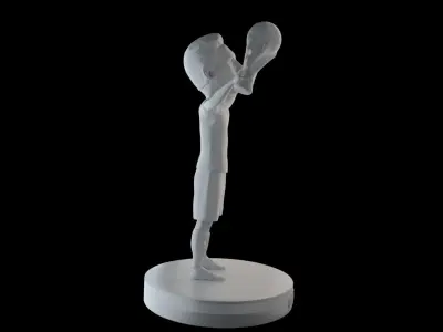 Lionel Messi with World Cup 3D print model 3D print model