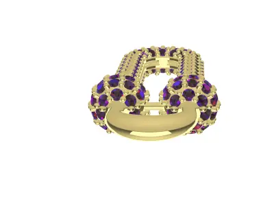 Tiffany High Copy U Pendant with Diamond 3 SIZES 3D print model