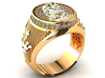 Anillo Jesus Jesus christ ring 3D print model