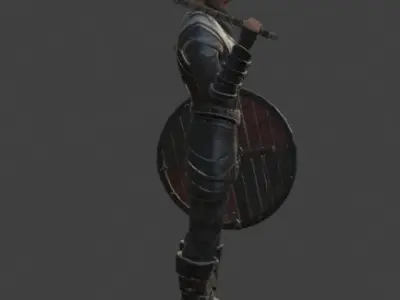 VIKING GAME CHARACHTER GAME READY 3D model