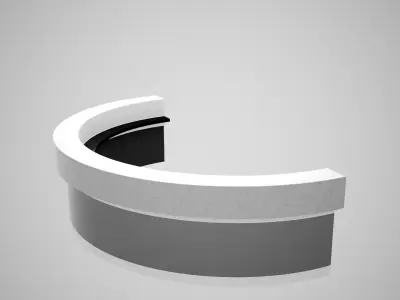 Round table Low-poly 3D model