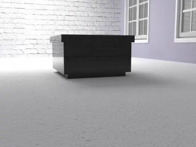 Marble coffee table Black Cube Free 3D model