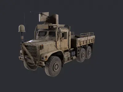 Military Truck Game Ready Low-poly 3D model