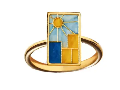 The most special Sun design ring 2 3D print model