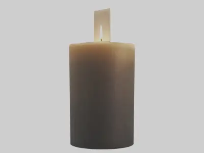 Decorative Candle model Low-poly 3D model