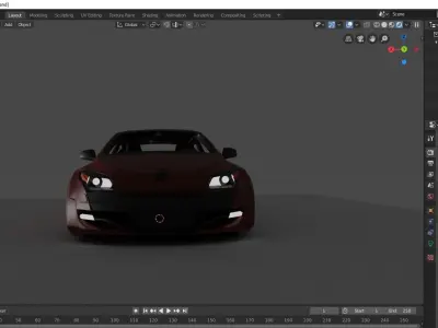 Renault Megane  Low-poly 3D model