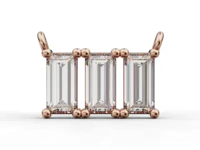 Pendant-Necklace Baguette 3D print model