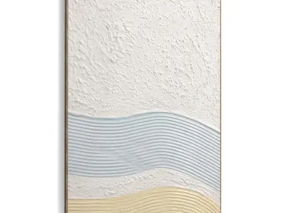 Plaster Two Photo Frame 450 Low-poly 3D model