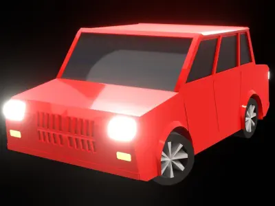 High-Quality Low Poly vehicle 3D Model for Games and Animations Low-poly 3D model