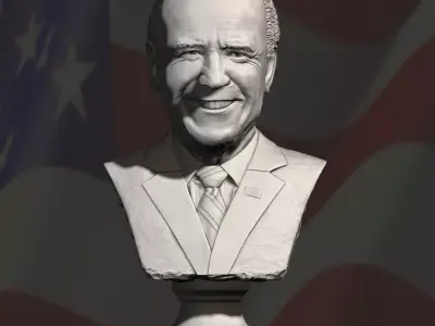 Joe Biden US president bust 3D print model