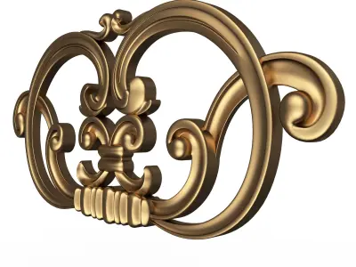 Carved Plaster Molding Decoration 033 Low-poly 3D model