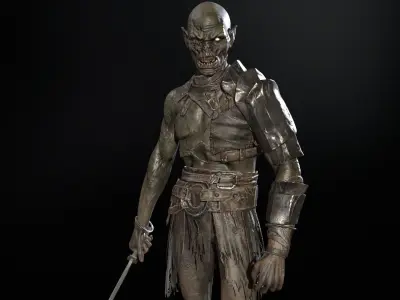 SkinnyOrc 6 Low-poly 3D model