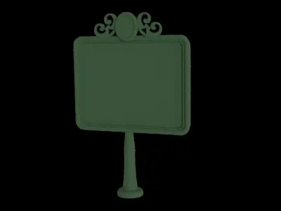 Cartel Buenos Aires Free low-poly 3D model