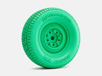 15x7 Smoothie Wheel BFGoodrich Radial TA Tire 3D print model