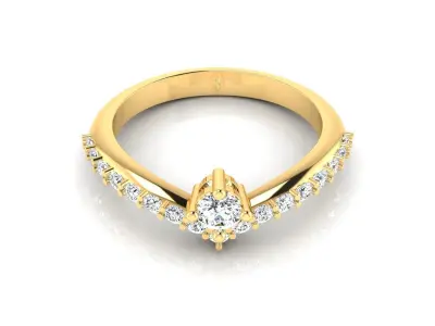 Ring M37 The luxury female ring with gems wedding 3D print model