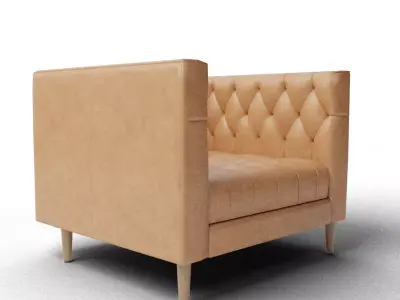 Modern Leather Armchair 3D model