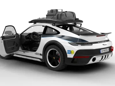 Porsche 911 Dakar Rallye 1974 HQ 3D model