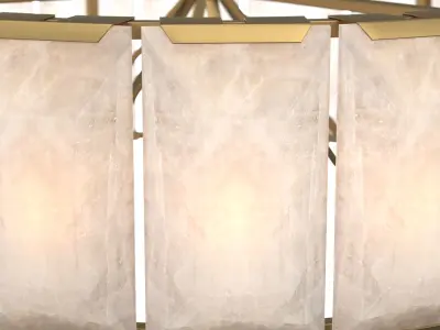 Harlow Calcite Round Chandelier 43in 3D model