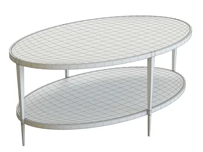Crate and Barrel Clairemont Oval Coffee Table 3D model