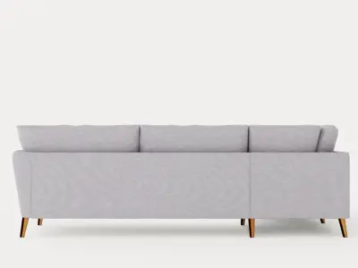 Trend Sofa 3 Seater With Chaise Lounge Left Light Gray Low-poly 3D model
