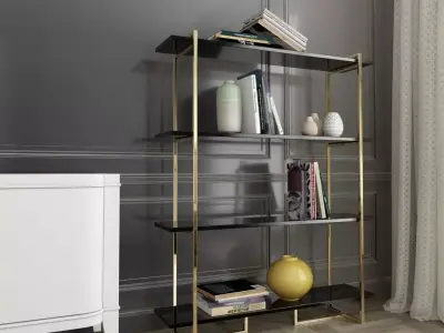 Interior Scene - Luxury Bookshelve 3D model