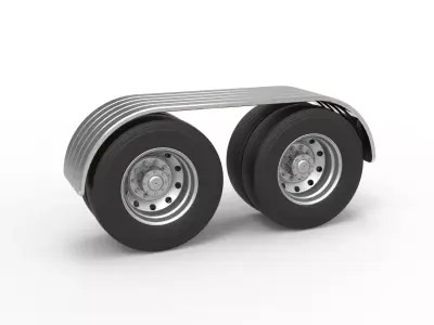 Semi truck Rear fenders Set 7 Scale 1 to 25 3D print model