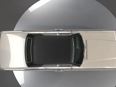 Continental car High Poly and Low Poly 3D model
