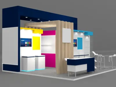 Exhibition stall 30sqmtr 6x5mtr 3D model