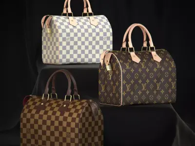 Louis Vuitton Speedy 25 Bag Low-poly 3D model