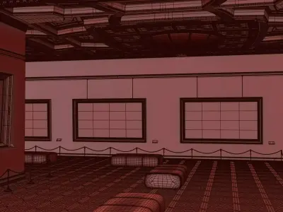 Louvre Museum - Corridor 3D model