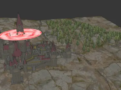 pubg dracula castle map Low-poly 3D model