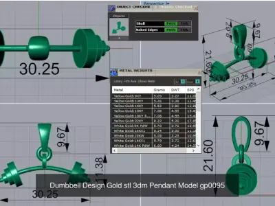 Sports stl 3d gold Pendant Collection 3D Model Pack