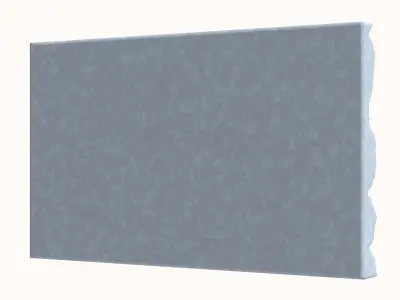 Cracked Stone Wall Segment 3D model
