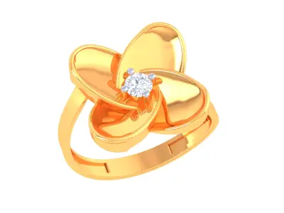 flower ring Free 3D print model shop