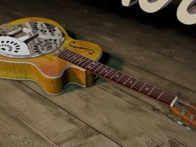 Washburn R45RCE Resonator Guitar 3D model