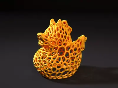 Ducky Dragon Voronoi 3D print model