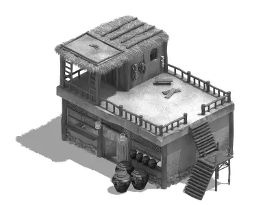 gAME Desert House - House 06 3D model