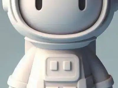 Cute Astronaut Figure 3D print model