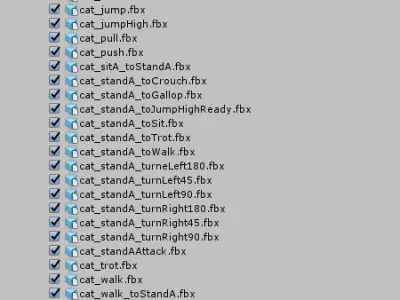 Cat low poly - animated 3D model Low-poly 3D model