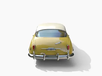 Generic 50s sedan with interior 3D model